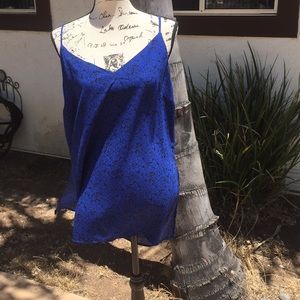 Gap Blue & Black Flowy Tank - Large